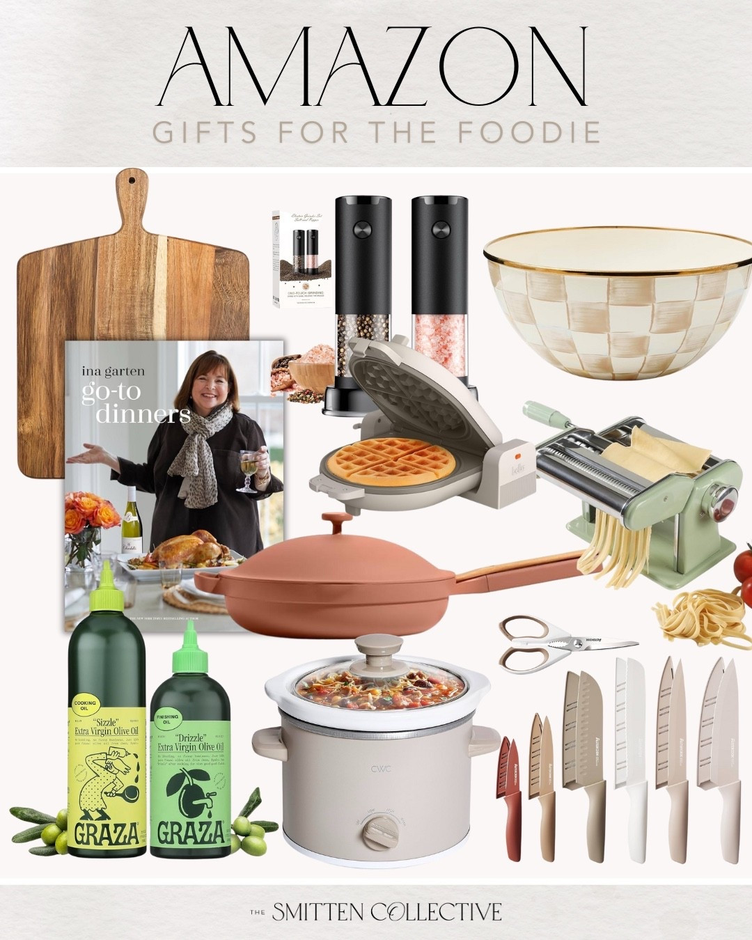 Amazon gifts for the foodie! Including this pan, cutting board, cook book, olive oil, bowl, knife set, waffle maker, mini crock pot, and more. 

Amazon, Amazon gift guide, gift guide for the foodie, gift guide, Amazon home

#LTKGiftGuide #LTKfoodie #LTKHoliday