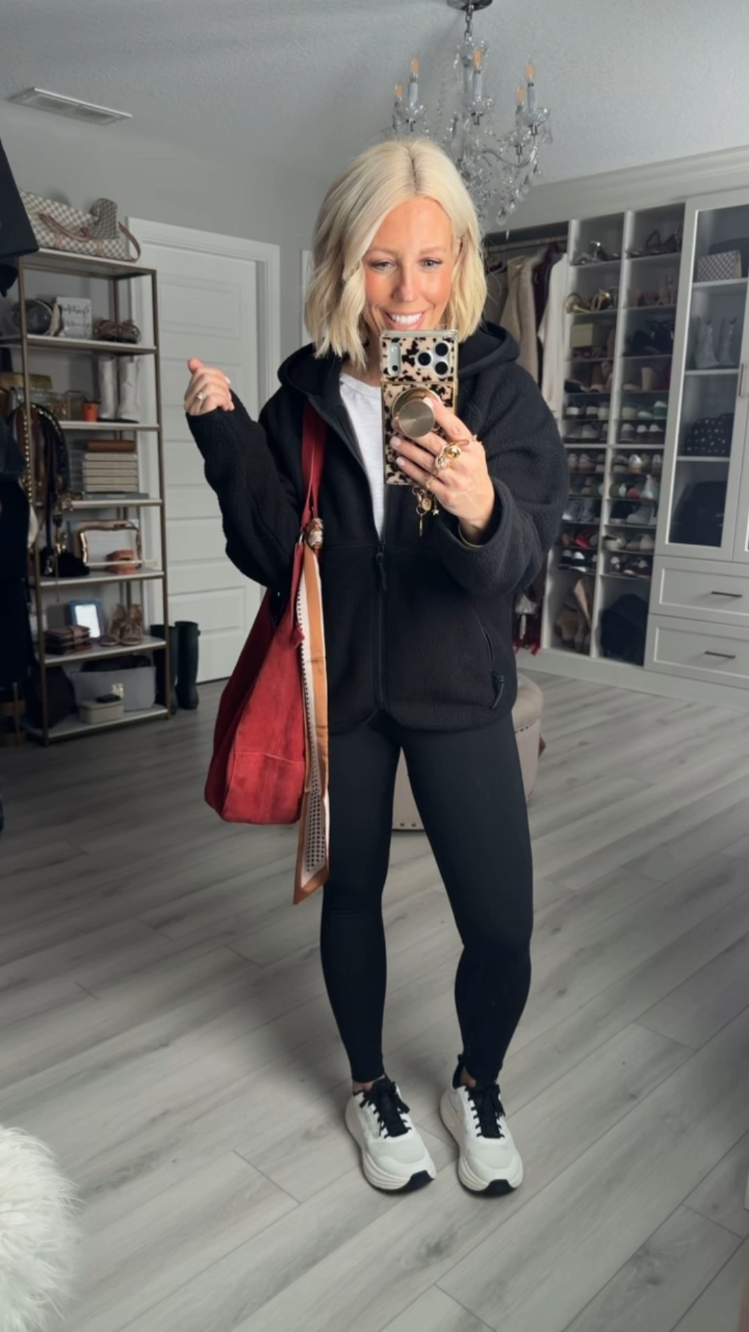 Comfy OOTD!!!! I got a new pair of my favorite leggings and they feel amazing!!!
⬇️⬇️⬇️
Jacket medium 
Tee and leggings small
Shoes TTS

#LTKSaleAlert #LTKmomlife #LTKSeasonal