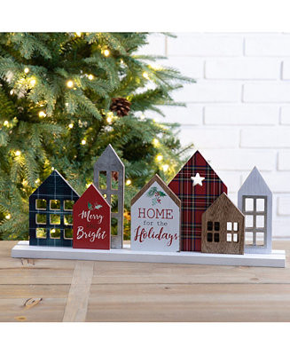 Metal and Wooden Christmas House Decor | Macy's