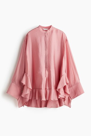 H & M - Flounced blouse - Pink | H&M (UK, MY, IN, SG, PH, TW, HK)