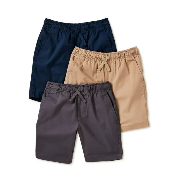 Wonder Nation - Wonder Nation Boys Everyday Pull-On Shorts, 3-Pack, Sizes 4-18 & Husky - Walmart.... | Walmart (US)