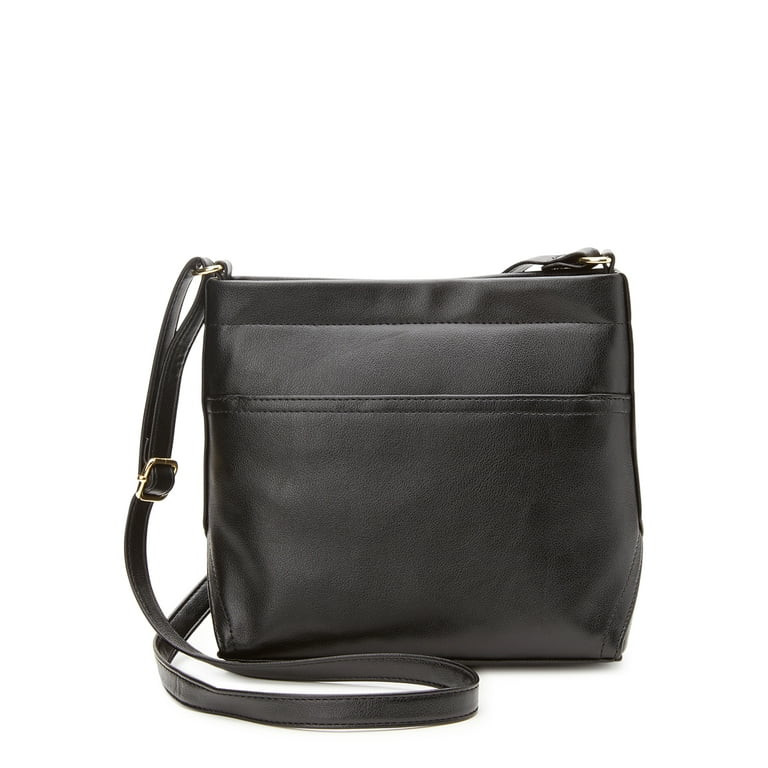 Time and Tru Women's Charlie Crossbody Bag, Black | Walmart (US)