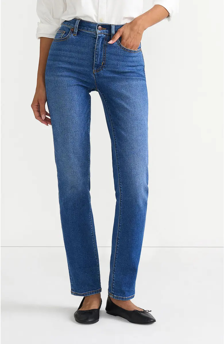 Recover High Rise Straight Leg Blue Jeans | Nordstrom