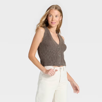 Women's Button-Front Sweater Vest - Universal Thread™ | Target