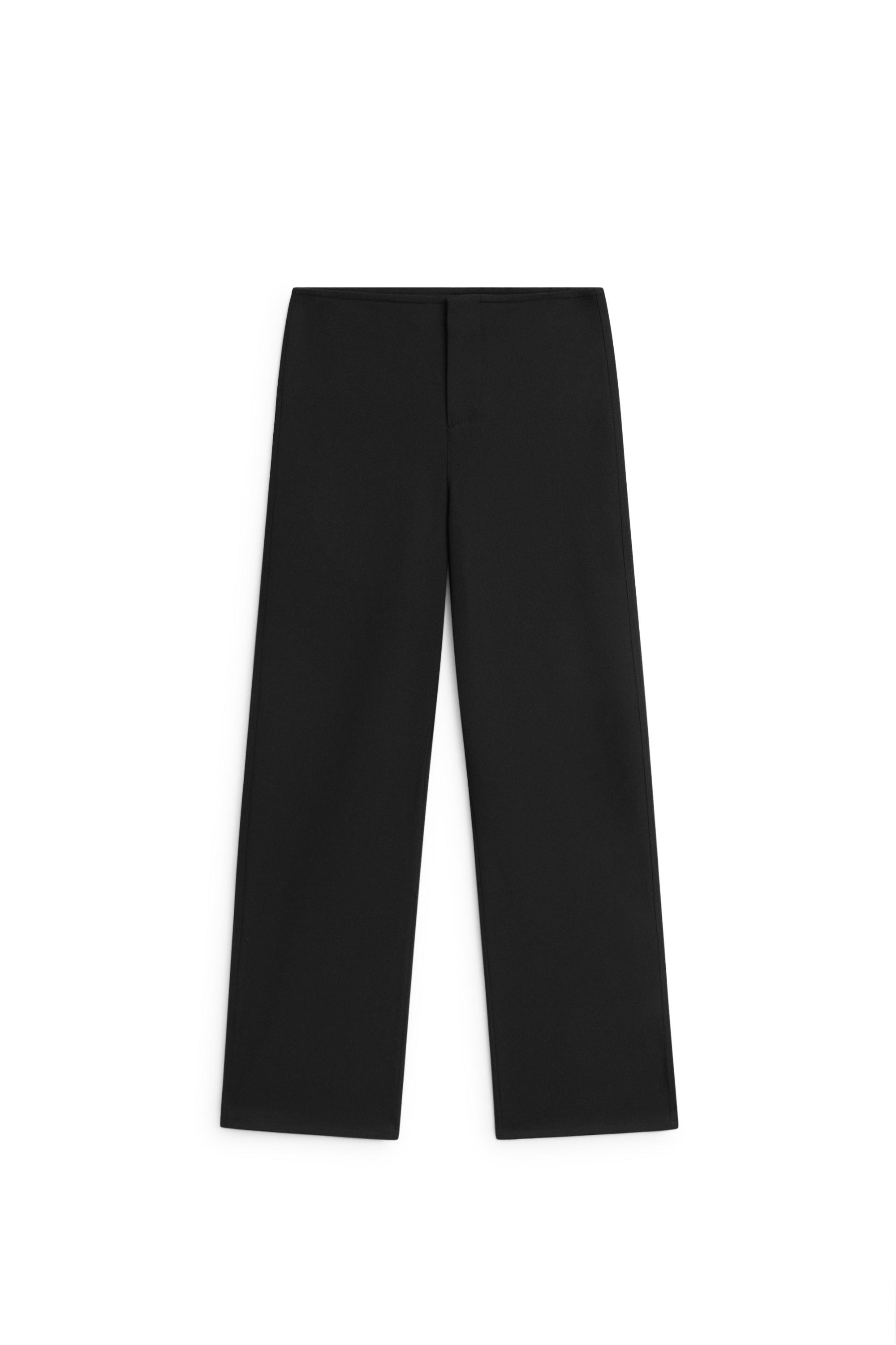 Technical straight-leg pants - BLACK | Massimo Dutti US