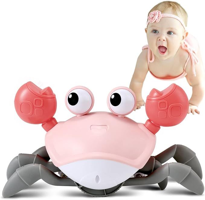 Baby Girl Toys Tummy Time: Pink Crawling Crab Babies Montessori Toy 4 5 6 7 8 9 10 11 12 18 Learn... | Amazon (US)