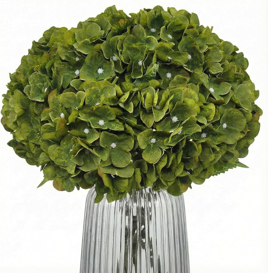 2Bouquets Artificial Fake Flowers Plants Silk Hydrangea Arrangements Wedding Bouquets Decorations... | Amazon (US)
