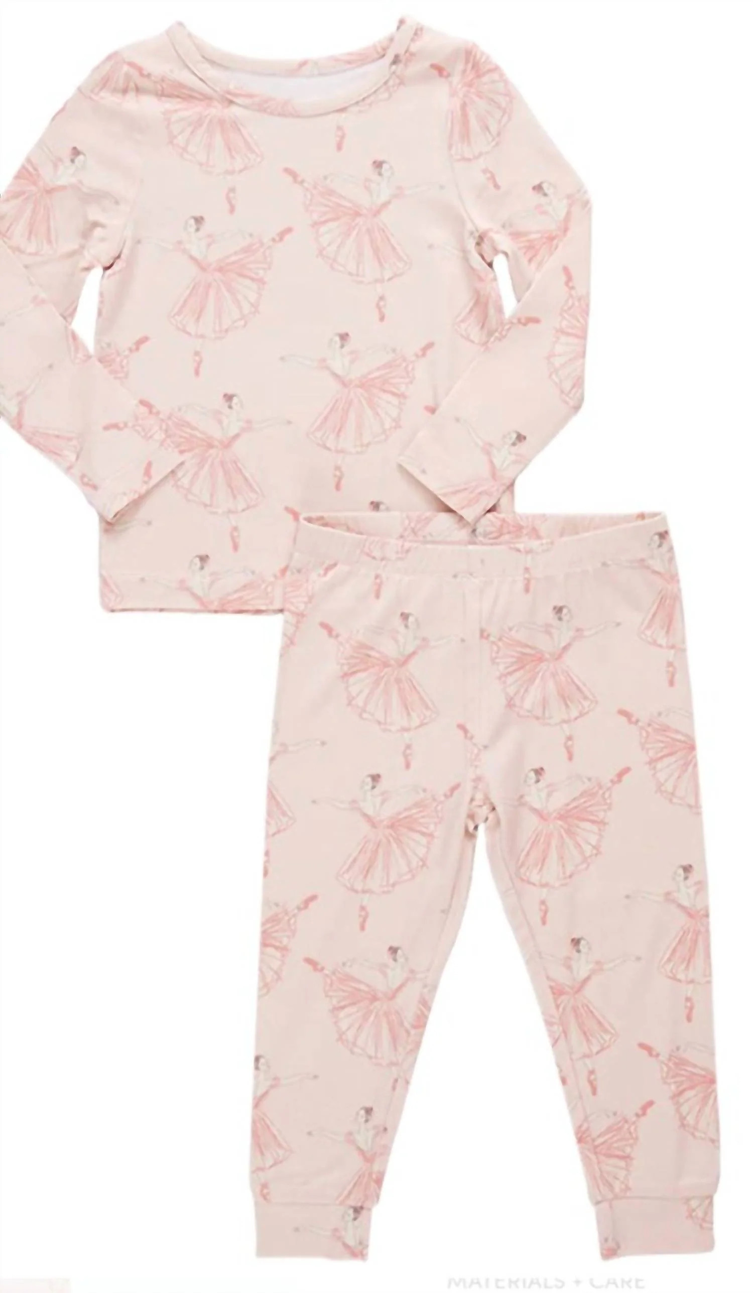 Girl's Ballerina Bamboo Pajamas In Pink | Shop Simon