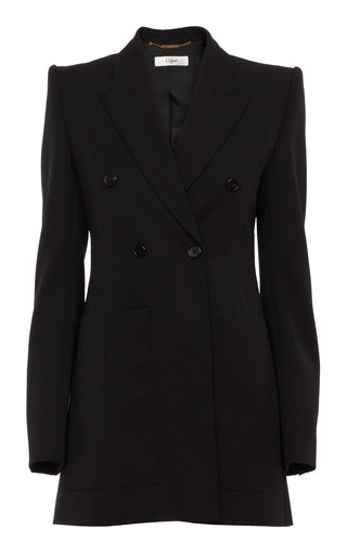 Double-Breasted Grain De Poudre Wool Blazer | Moda Operandi (Global)