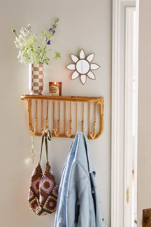 Kamal Entryway Multi-Hook Wall Shelf | Urban Outfitters (US and RoW)