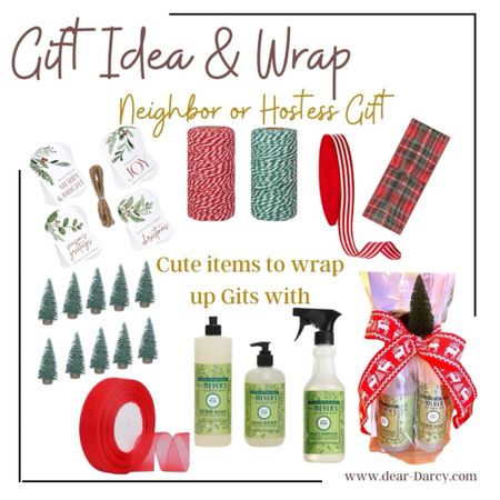 Affordable and cute gift wrapping ideas and a cute neighbor or hostess gift!

Meyers dish soap or counter spray 
With a dish towel 
Wrapped up cute! 

Some of my favorite 
Ribbons, tree s for packs decorations 
Cute tags 

#LTKfindsunder50 #LTKhome #LTKGiftGuide