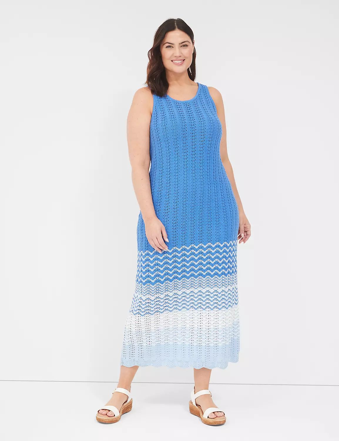 Sleeveless Scoop-Neck Midi Sweater Dress | LaneBryant | Lane Bryant (US)