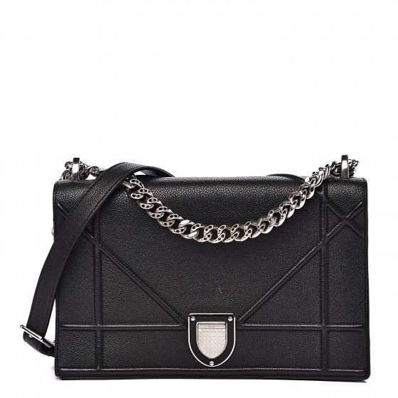 CHRISTIAN DIOR

Grained Calfskin Medium Diorama Flap Bag Black | Fashionphile