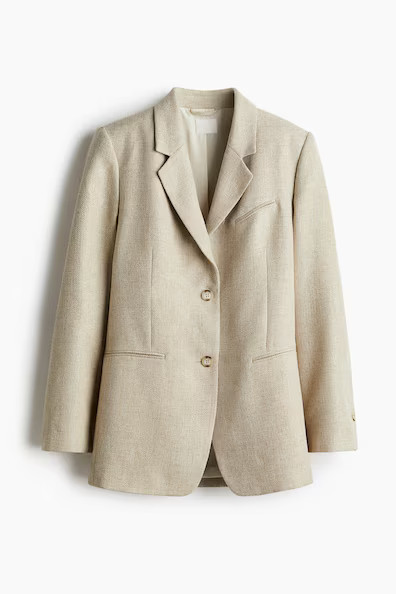 H & M - Loose Fit Blazer - Beige | H&M (AU)