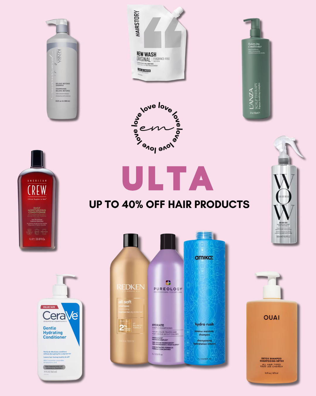 Shop hair products on sale for up to 40% off. Save on shampoo, conditioner, styling products, hair treatments, and other hair care essentials. Whether you're refreshing your routine or stocking up on your favorites, now is a great time to save. 

 #LTKselfcare #LTKSaleAlert #LTKBeauty