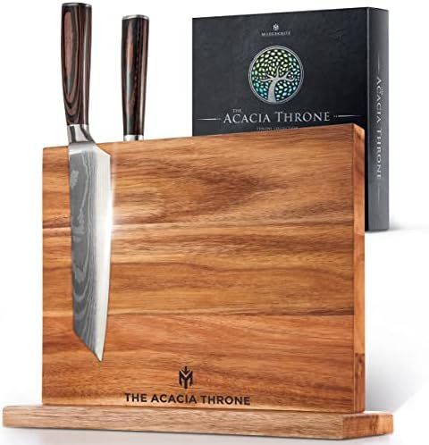 Magnetic Knife Block Knife Organizer – Modern Chic Kitchen Knife Holder with Acacia Wood & Infi... | Amazon (US)