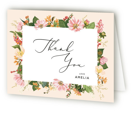 Bridal Blooms Bridal Shower Thank You Cards | Minted