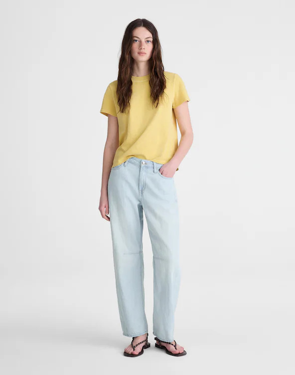 The Short Darted Barrel-Leg Jean in Airy Denim | Madewell