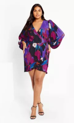 City Chic Women's Kira Print Dress, 16 W | Belk