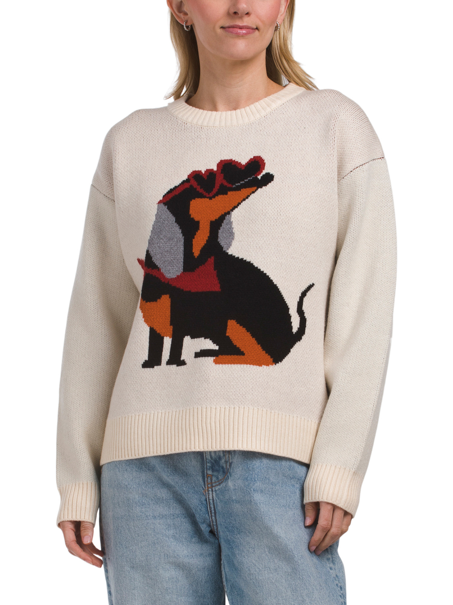 Dachshund In Sunglasses Icon Sweater | TJ Maxx
