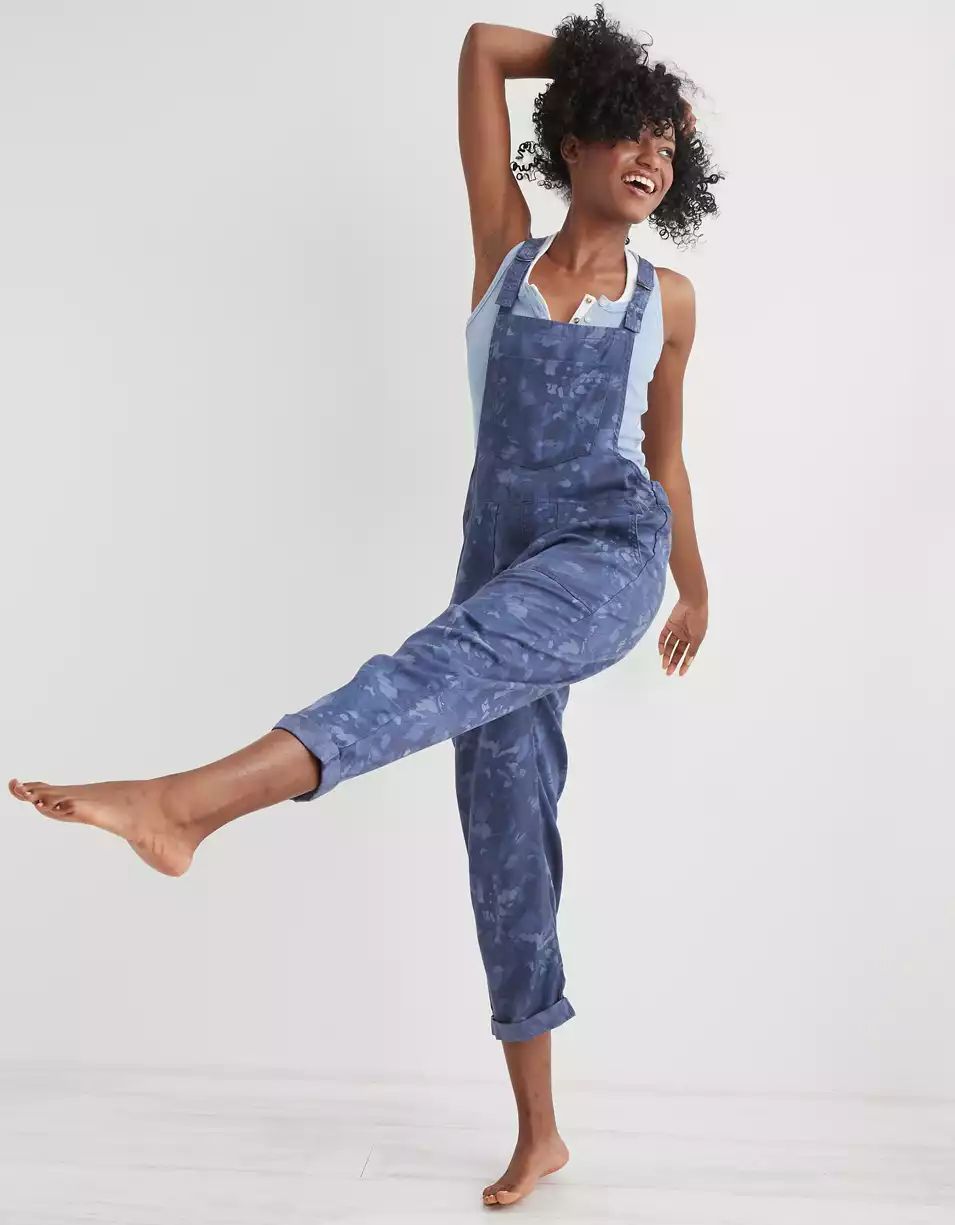Aerie Twill Floral Overall | American Eagle Outfitters (US & CA)