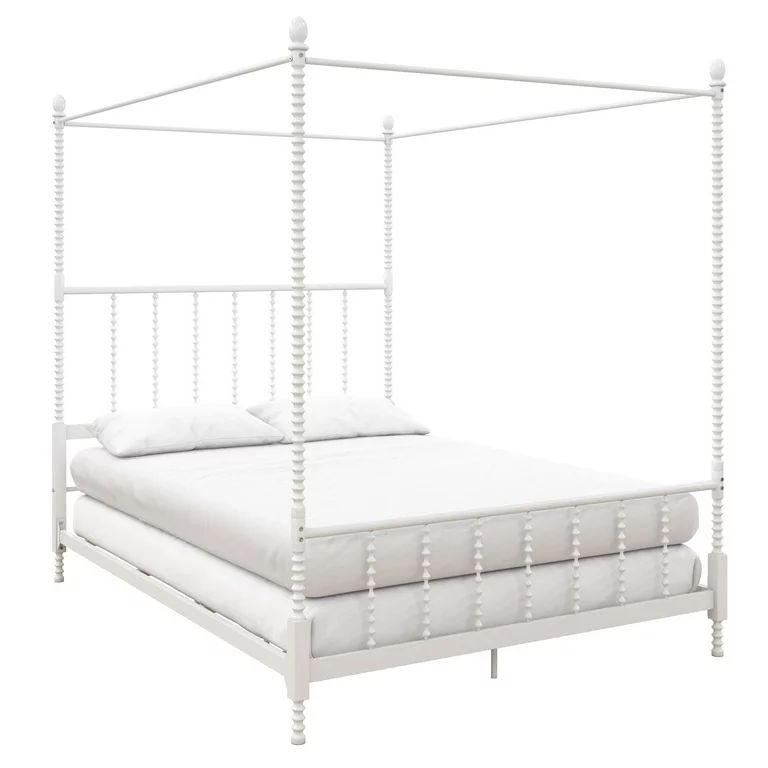 DHP Jenny Lind Queen Canopy Poster Bed Frame, White | Walmart (US)