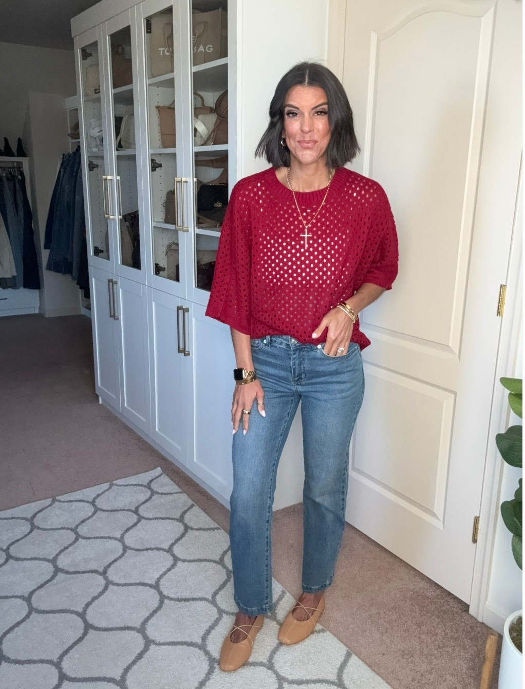 Size small in sweater size 2 in jeans 

#LTKSeasonal