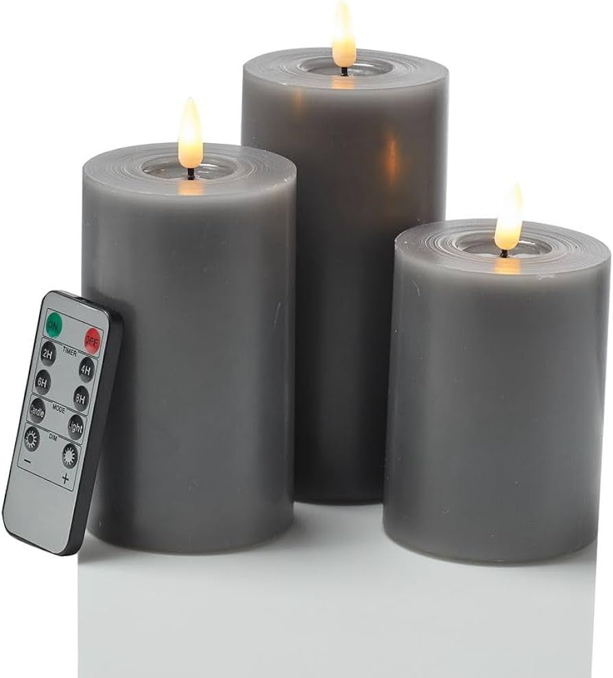 glowiu Pillar Flameless Candles Battery Operated Candles with Remote (H 4" 5" 6" x D3) LED Pillar... | Amazon (US)