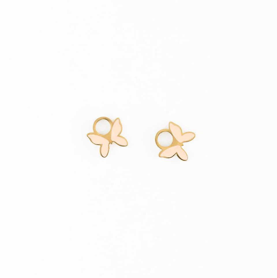Enamel Butterfly Hoop Earring Charm | Pip Pop Post