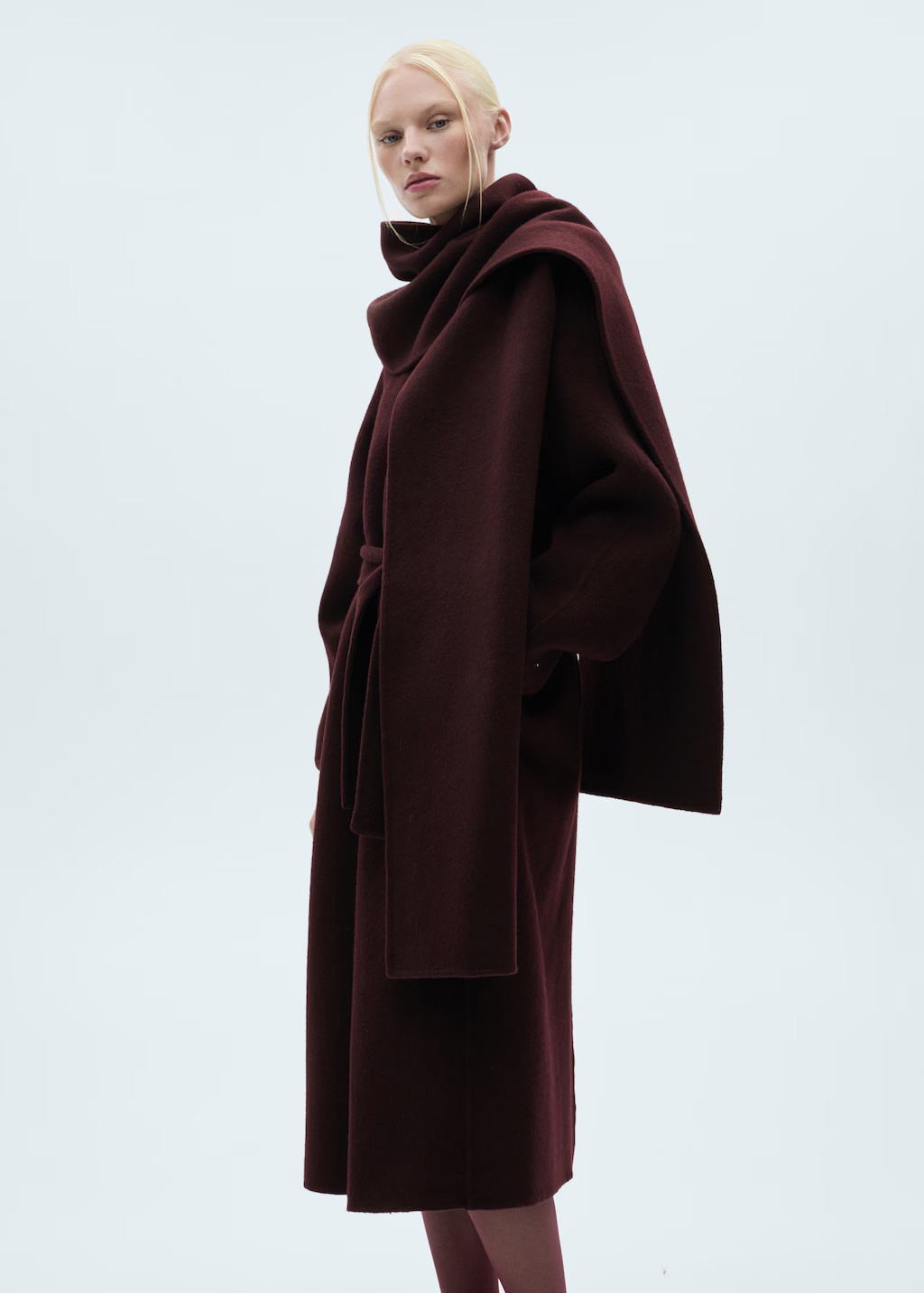 Wool coat with detachable scarf | MANGO (UK)