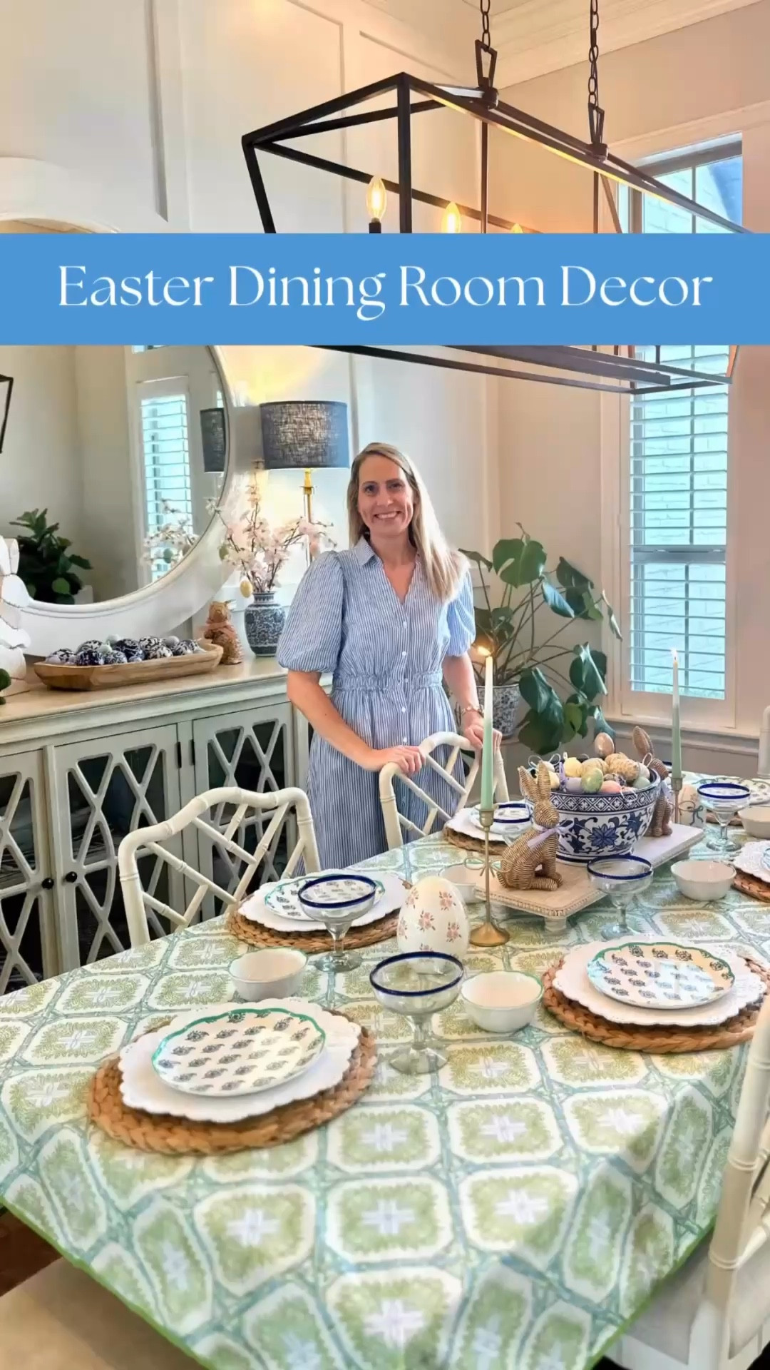 Easter Brunch Table Setup 🐰🌿
Decorating my dining room for Easter Brunch with sweet Bunny details and pretty blue & green Decor. Such a simple way to make your table feel special for gathering!


#LTKdayinmylife #LTKHome #LTKSaleAlert