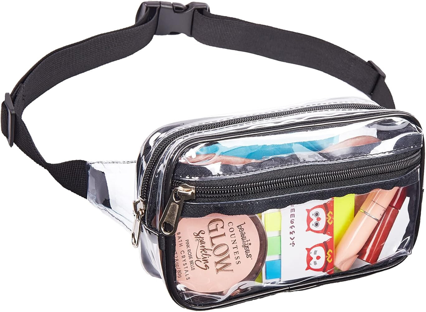 Clear Fanny Pack,Stadium Approved Clear Belt Bag for Women Men,Small Waist Pouch for Workout,Fest... | Amazon (US)
