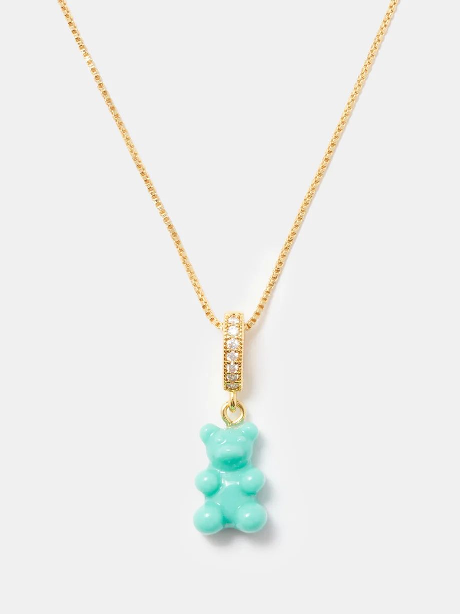 Nostalgia Bear crystal & 18kt gold-plated necklace | Crystal Haze | Matches (US)