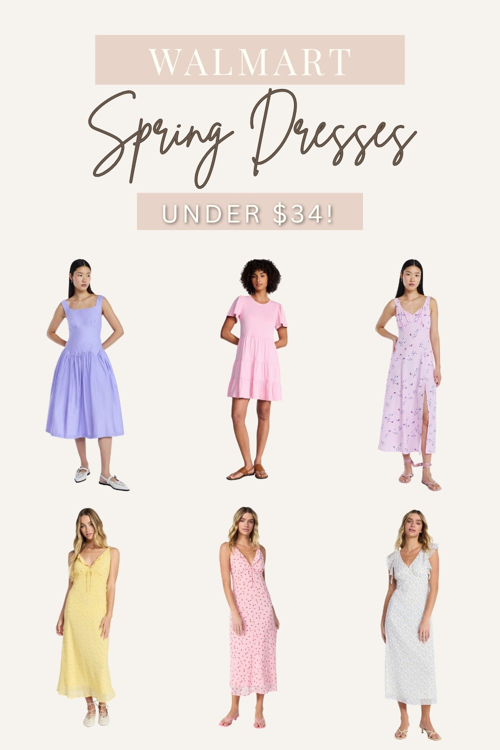 Walmart Spring Dresses Under $34 🌸 If you're looking for affordable spring dresses that stick look stylish and feminine, these Walmart finds are such good options. From casual midi dresses to lightweight floral styles, these pieces are perfect for spring outfits, brunch looks, vacation outfits, and everyday wear. These vudget-friendly dresses from Walmarr are great if you want trendy spring pieces without spending a lot. Shop these affordable Walmart Spring dresses before they sell out. #Walmart #WalmartStyle 

#LTKSpringSale 

#LTKSaleAlert #LTKSeasonal