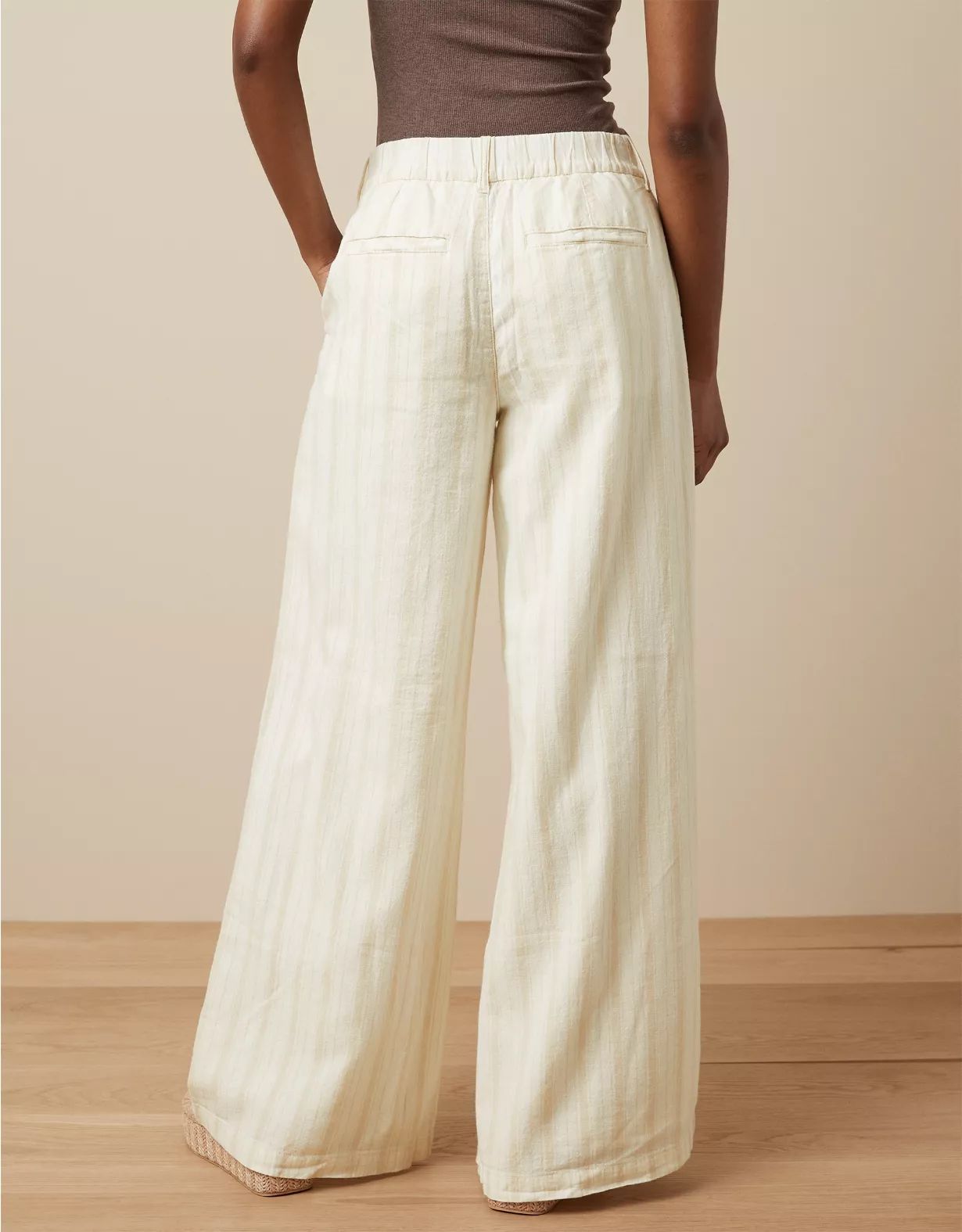 AE Striped Linen-Blend Trouser | American Eagle Outfitters (US & CA)