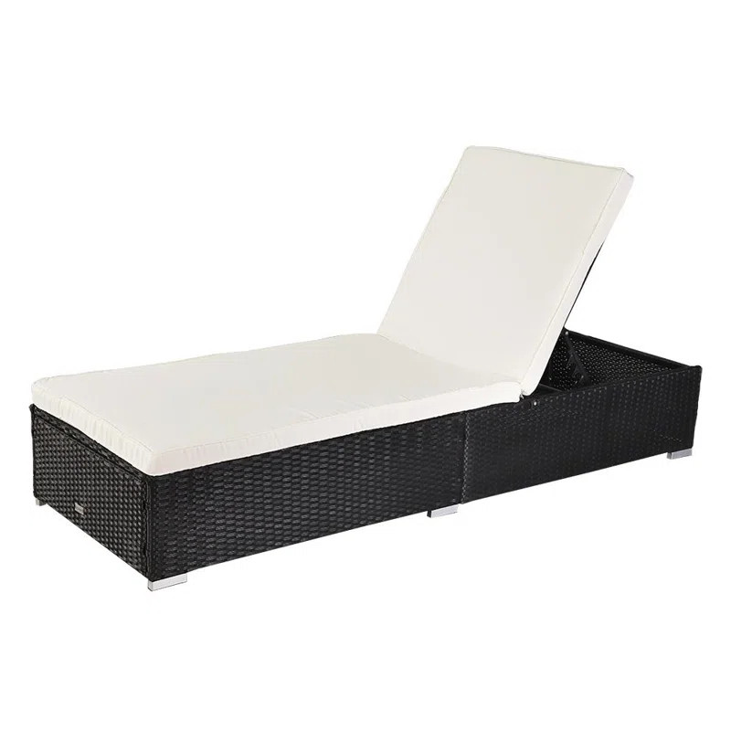 Chakka Outdoor Reclining Chaise Lounge with Cushion | Wayfair North America