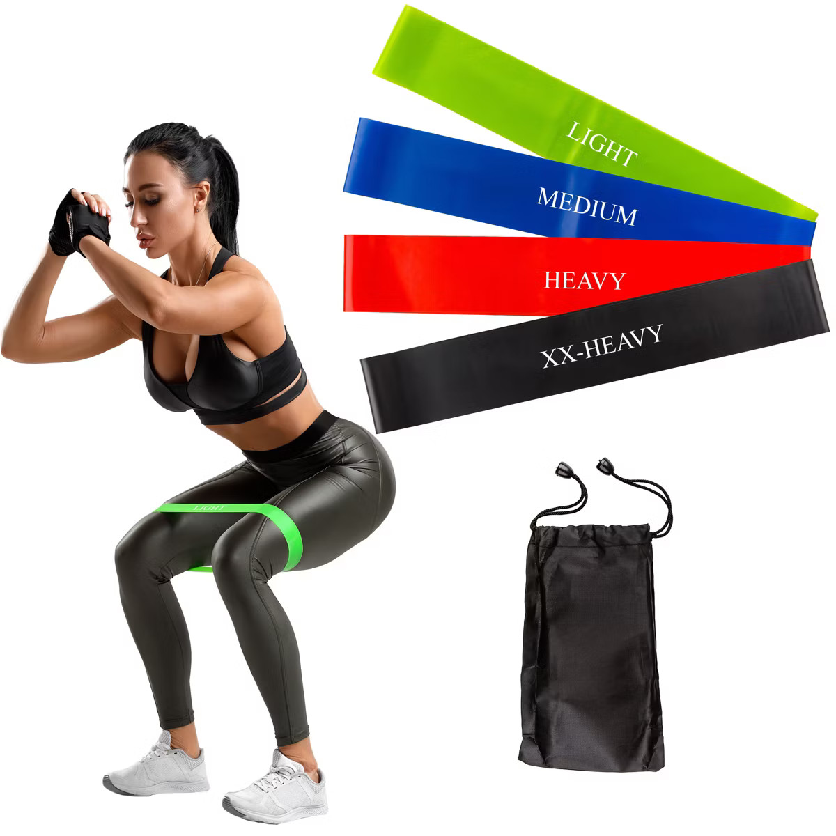 Resistance Bands Exercise Loops- Set of 4 Resistant Workout Bands for Fitness, Muscle Toning, Str... | Target
