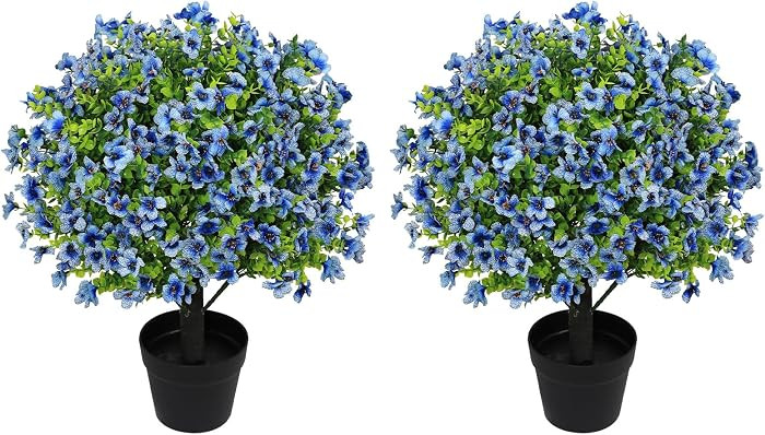 24" Artificial Potted Plants Outdoor, Faux Flowers UV Resistant | Amazon (US)