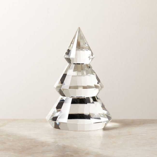 Adina Clear Crystal Christmas Tree Figure 5.75 | CB2