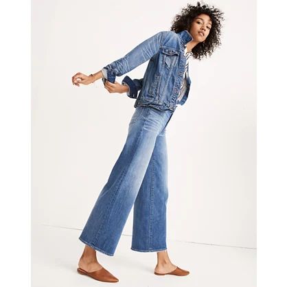 Wide-Leg Crop Jeans in Finney Wash | Madewell