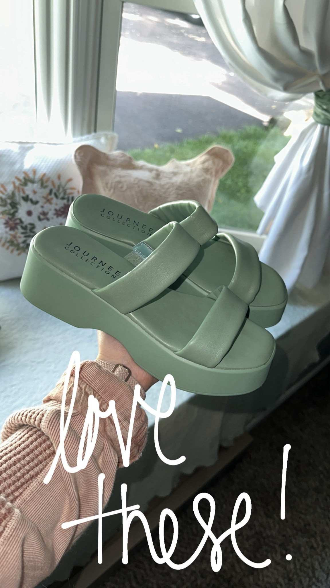 my fav sandals right now! I grabbed mine on clearance at DSW but I linked a few diff retailers that sell these

Sage green Forrest pastel sea foam color, sandals slide on slip on mule style shoe platform stacked flatform comfortable sandal, journey collection brand Veradie slip on platform wedge sandal

#LTKFindsUnder50 #LTKSaleAlert #LTKShoeCrush