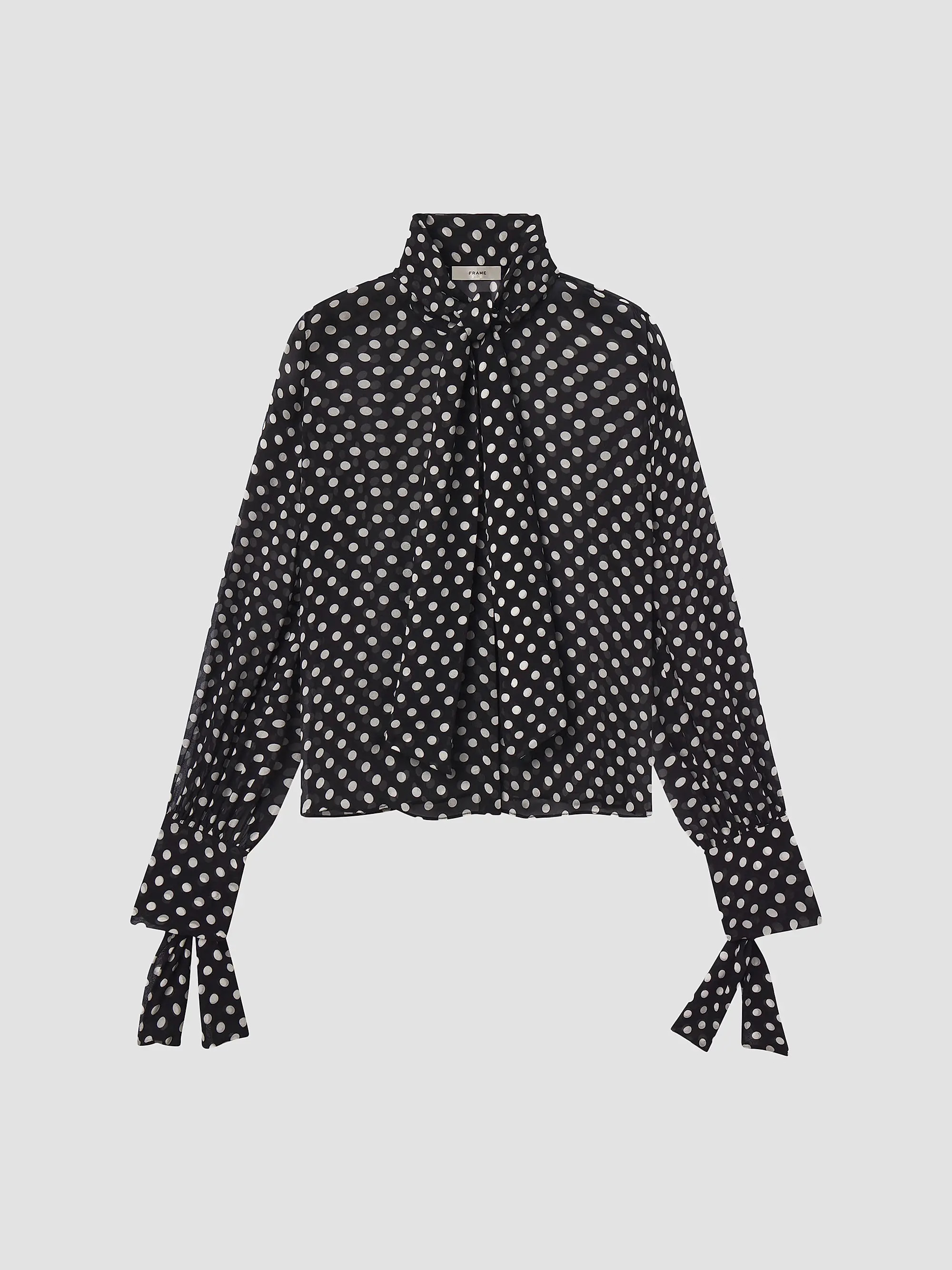 FRAME The Nouvelle Polka Dot Silk Blouse | Saks Fifth Avenue | Saks Fifth Avenue