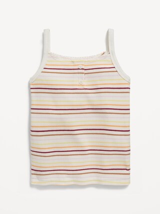 Rib-Knit Henley Lace-Trim Cami Top for Toddler Girls | Old Navy (US)
