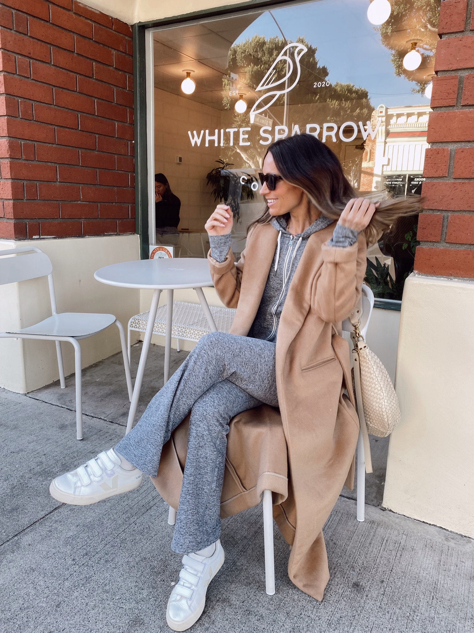 Morning drop off 
Grey pants (Tts and petite friendly) 
Half zip (I went up a size for a looser fit) 
Camel coat 
Veja Recife sneakers (I’m a size 6.5 wearing a 37)

#LTKSeasonal #LTKstyletip