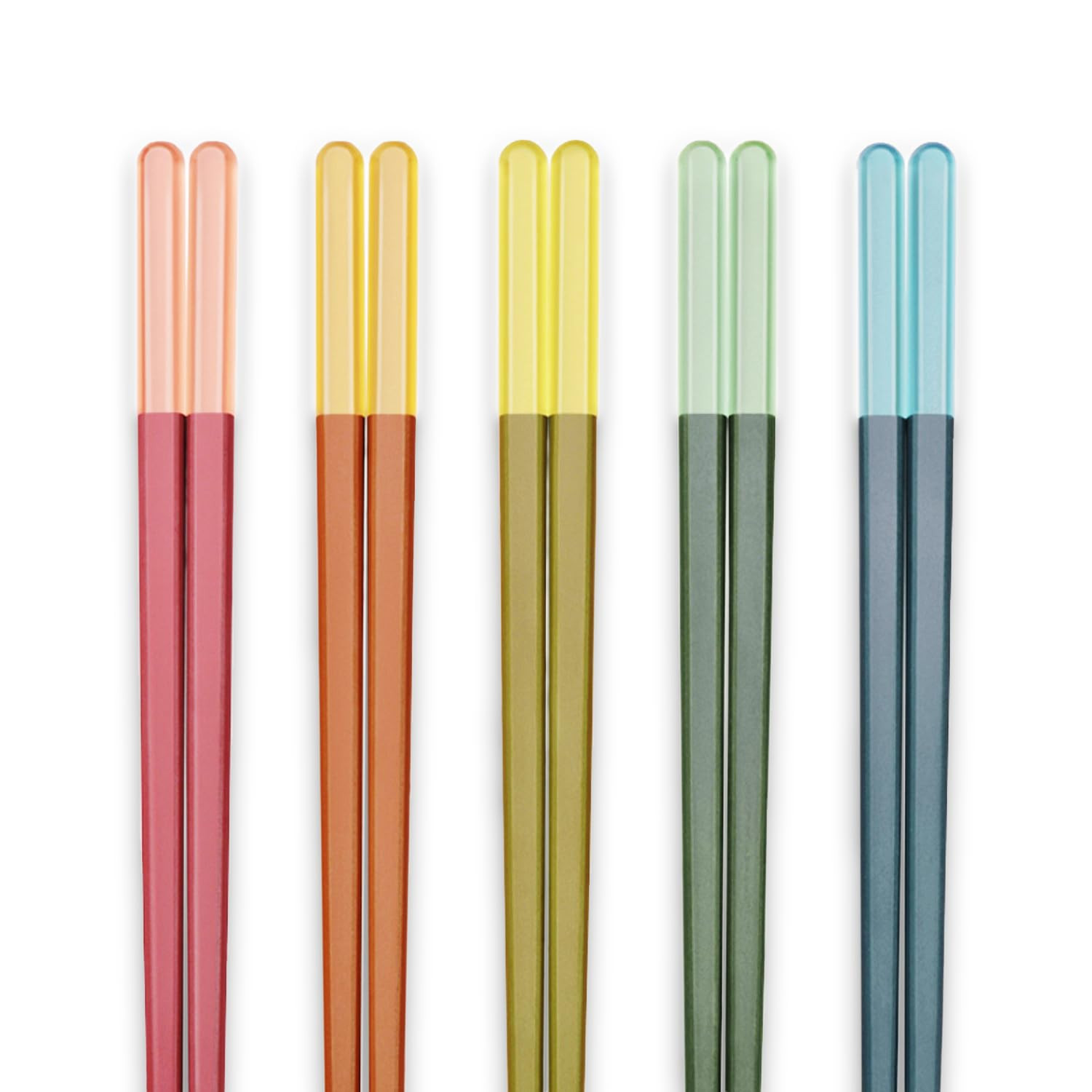 Random Mood Modern Design Chopsticks - Reusable, Dishwasher Safe, Non-Slip Fiberglass, Ice Fog Mu... | Amazon (US)