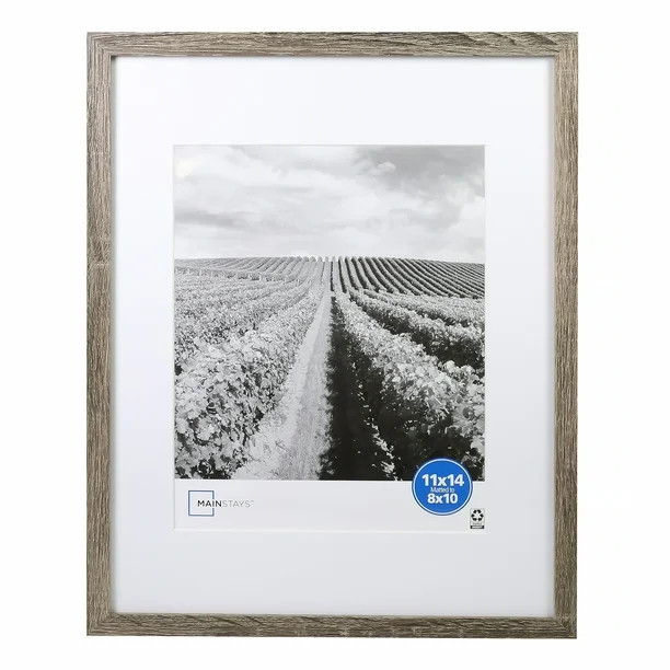 Mainstays 11x14 inch Matted to 8x10 inch Rustic 0.5" Gallery Wall Picture Frame | Walmart (US)
