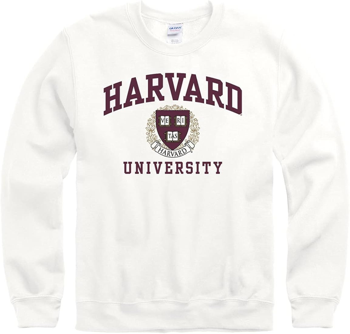 New Agenda Harvard University Men's Crew-Neck Sweatshirt-White | Amazon (US)