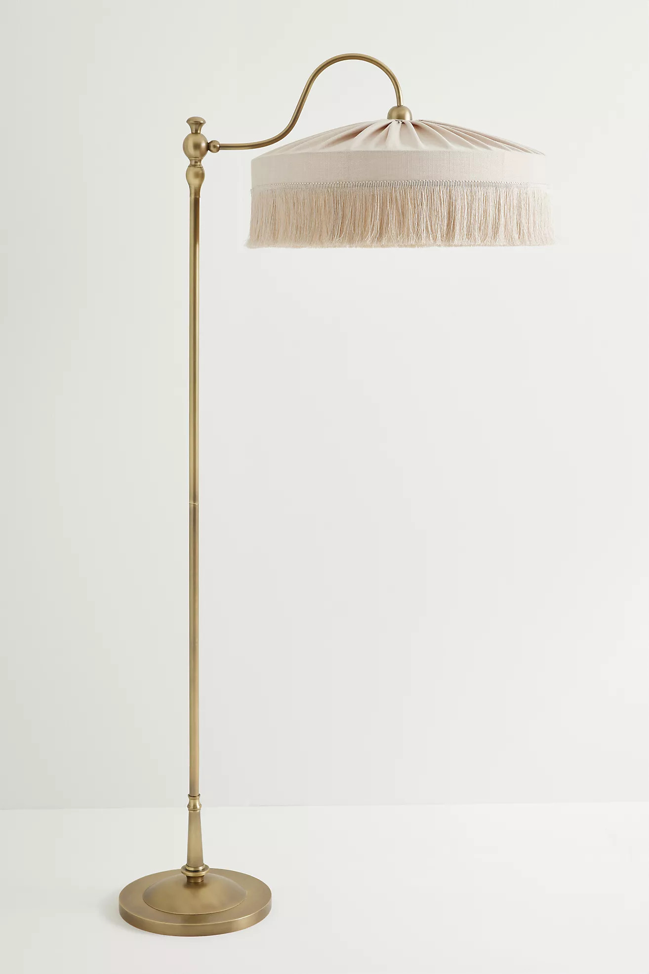 Sinclair Tassel-Fringed Linen Floor Lamp | Anthropologie (US)