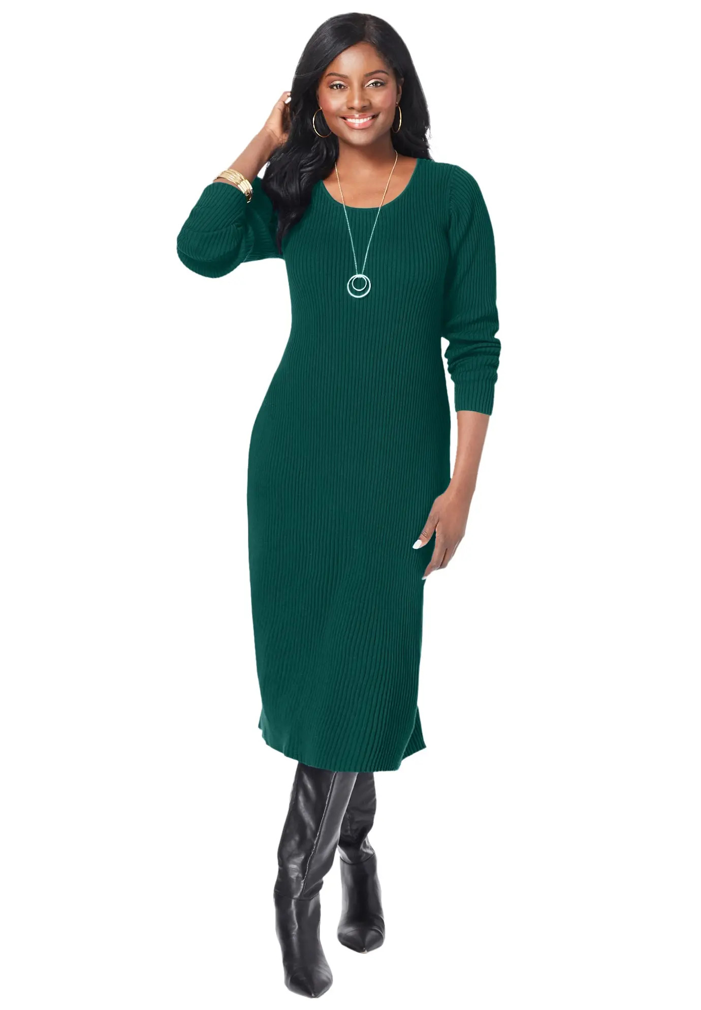 Jessica London Scoop Neck Sweater Dress (Women) | Nordstrom | Nordstrom