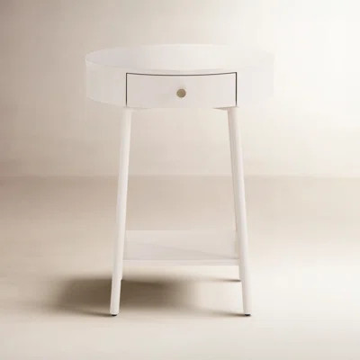 Tuaca 1 - Drawer Nightstand in White/Neutral | Wayfair North America